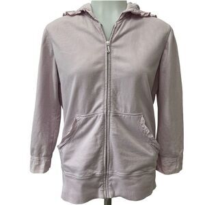 Juicy Couture Purple Zip Up Jacket Ruffle Hoodie Size Medium